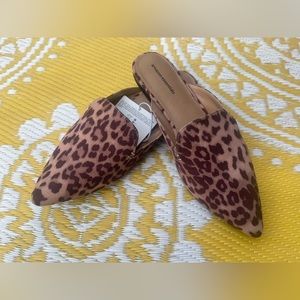 Molly Leopard Print Mules - NWT